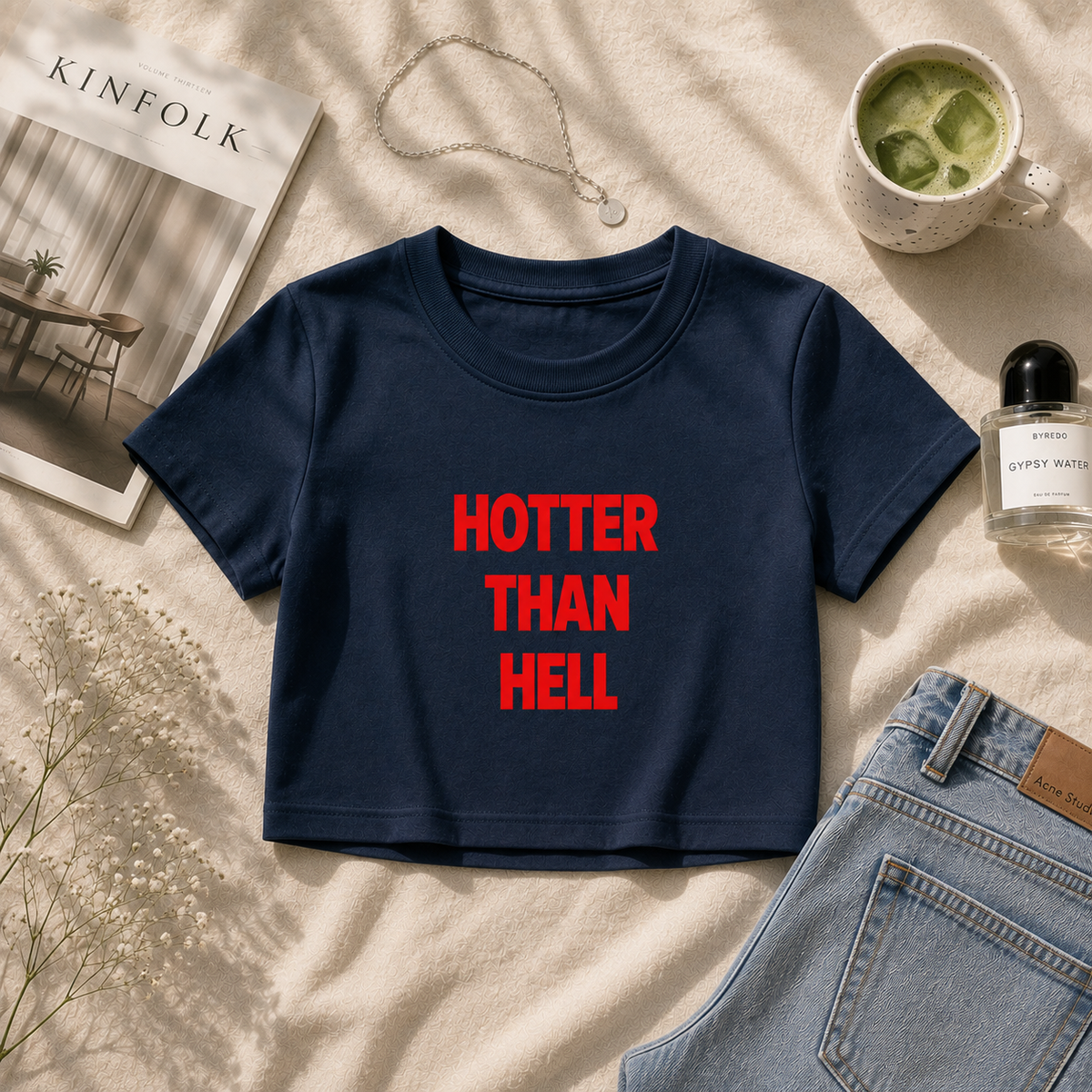 Hotter Than Hell | Baby Tee | DTG printed