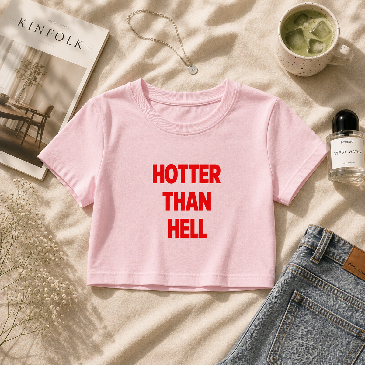Hotter Than Hell | Baby Tee | DTG printed