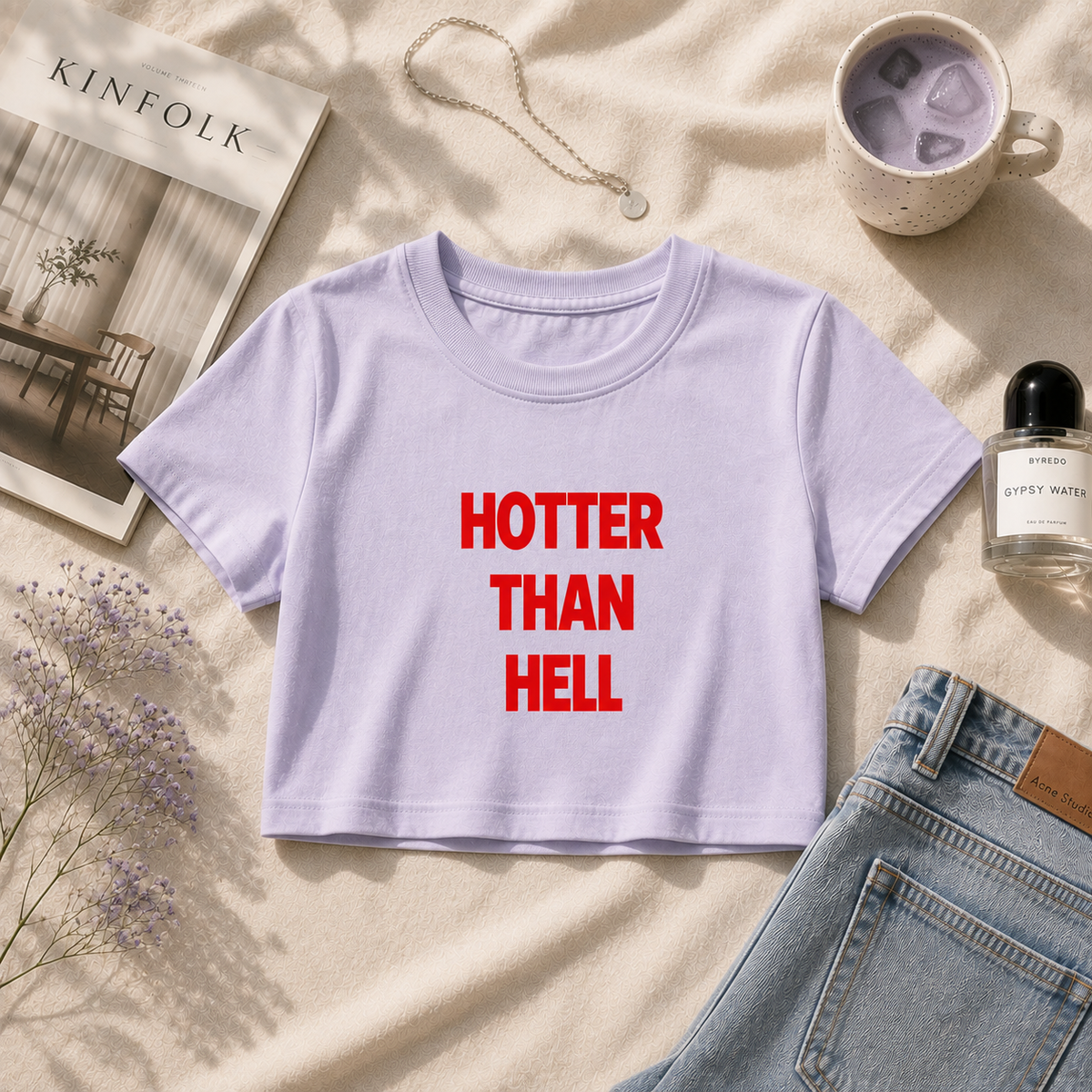 Hotter Than Hell | Baby Tee | DTG printed