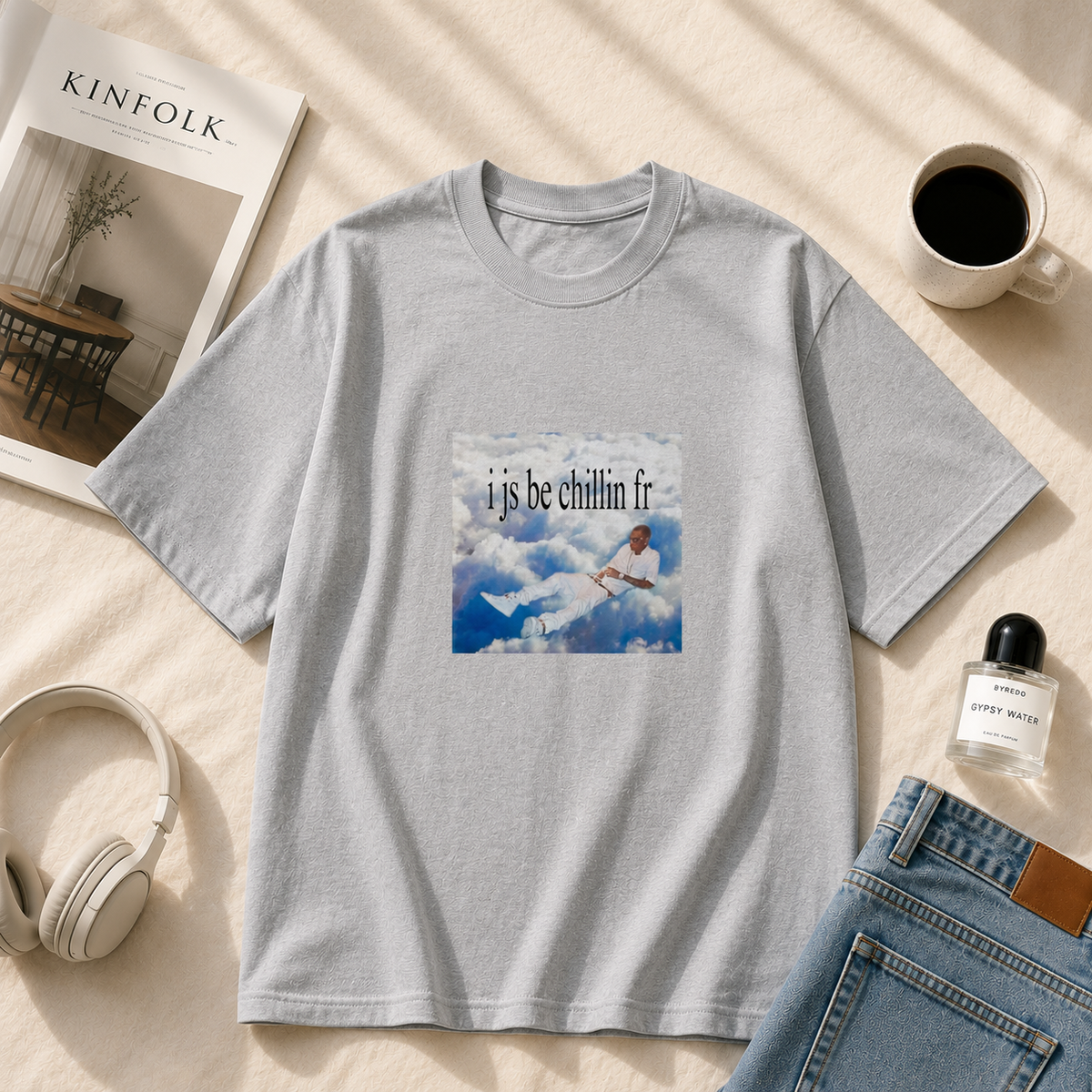 I js be chillin fr | Classic Crew T-Shirt | DTG printed