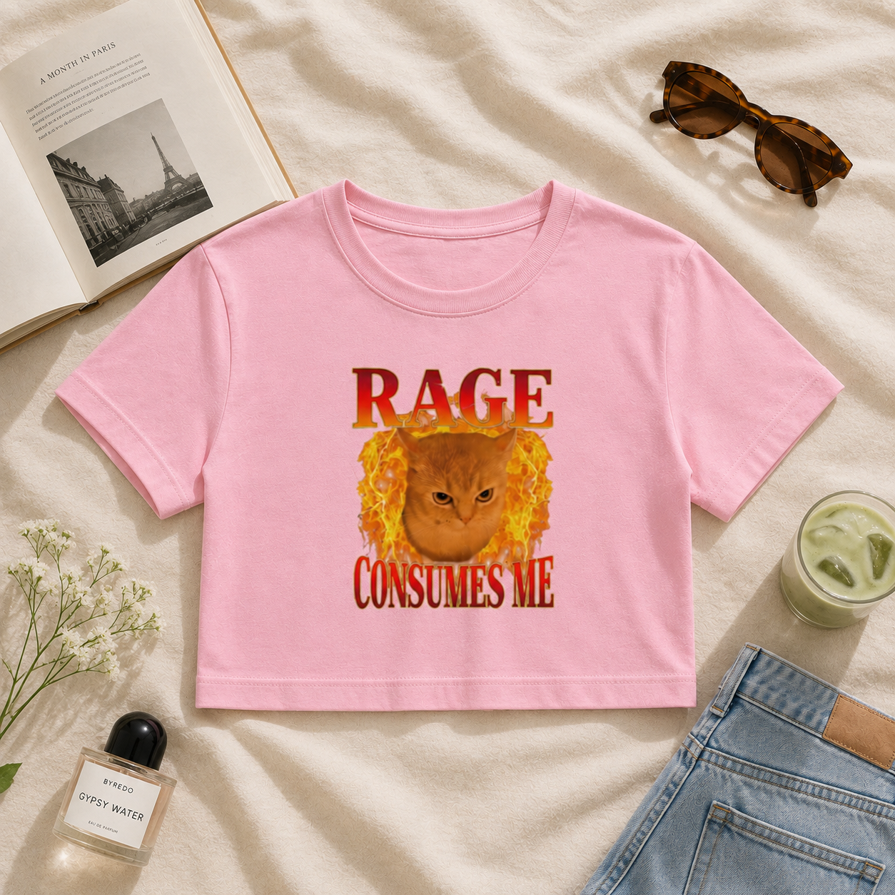 Rage Consumes me | Baby Tee | DTG printed