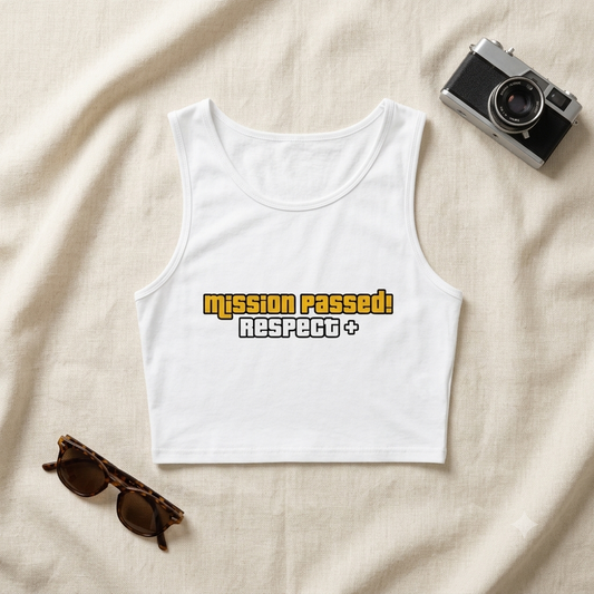 Mission Passed | Crop Tank | DTG printed