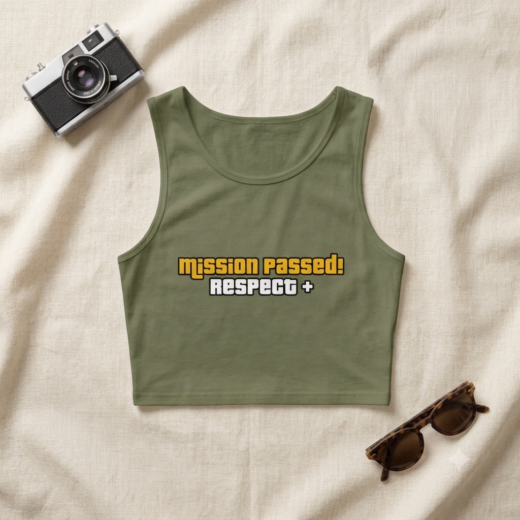 Mission Passed | Crop Tank | DTG printed