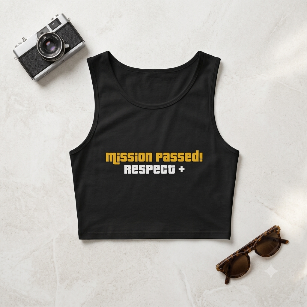 Mission Passed | Crop Tank | DTG printed
