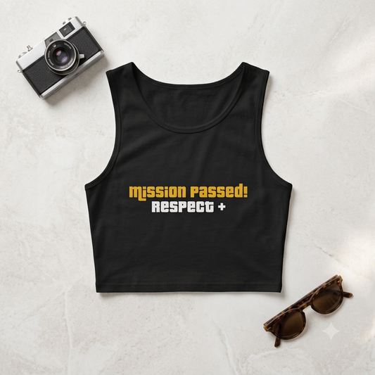 Mission Passed | Crop Tank | DTG printed
