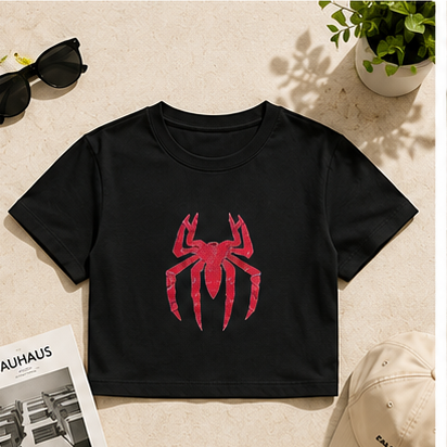 Spiderman Baby Tee | Crop Top | DTG Printing