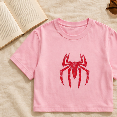 Spiderman Baby Tee | Crop Top | DTG Printing